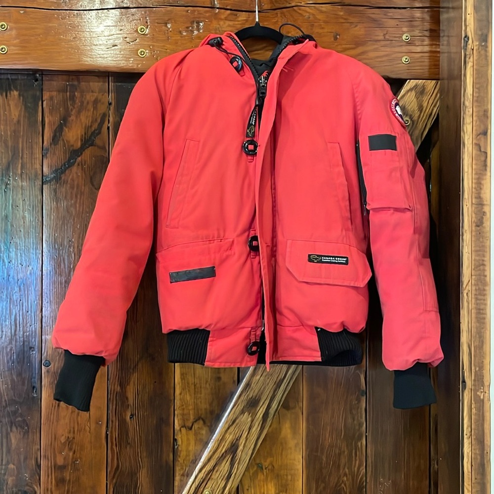 Vintage red Canada goose puffer jacket